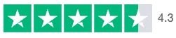 Rated 4.3 on Trustpilot